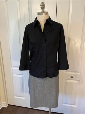 Covington 3/4 sleeve cotton blend shirt